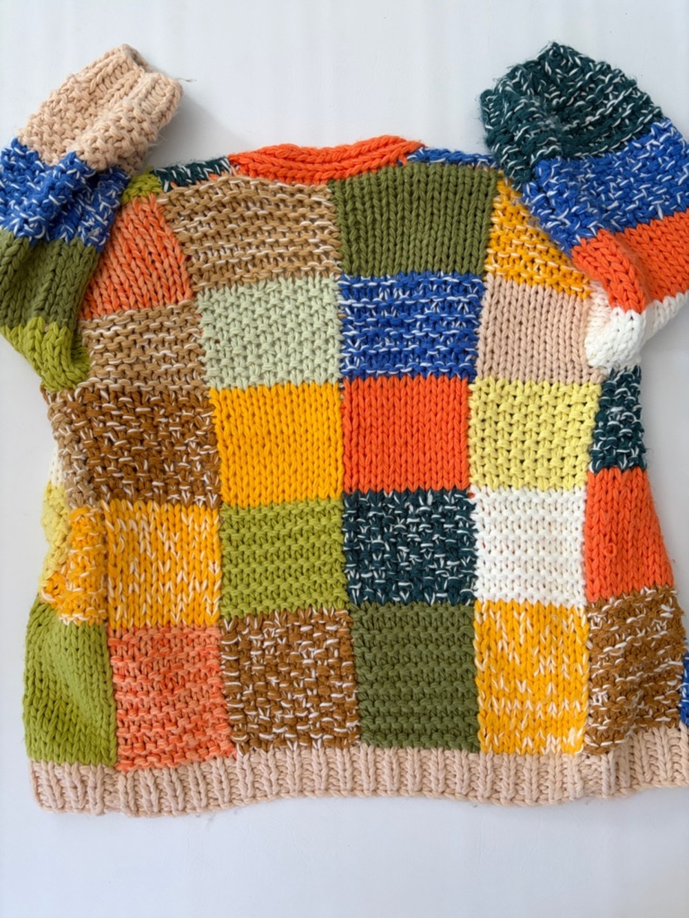 Pilcro Colorblock Patchwork Cardigan Sweater One Size - Picture 16 of 16